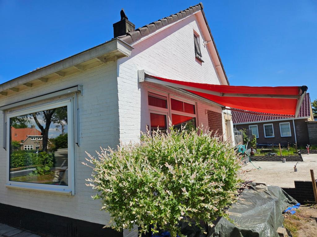 Zonnescherm voor terras knikarmscherm, 150 tot 300 cm, Ophalen, Gebruikt, Knikarmscherm
