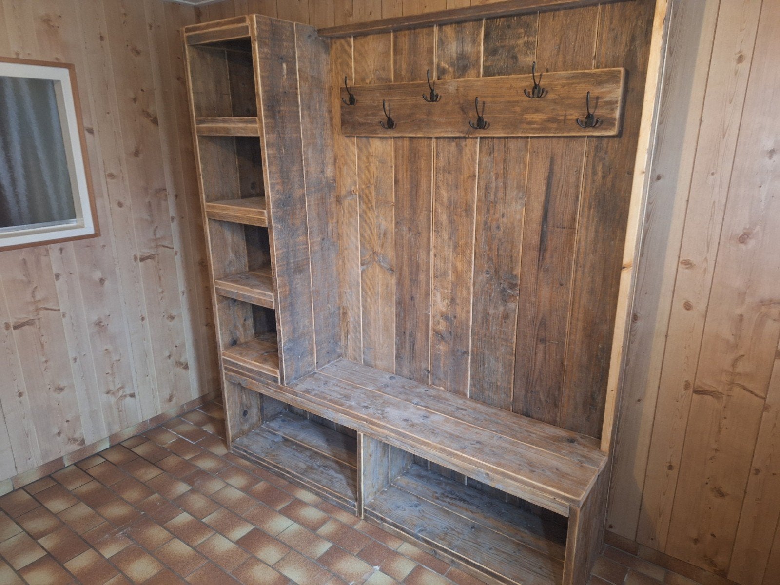 Steigerhouten kapstok gebruikt steigerhout douglas, Ophalen of Verzenden