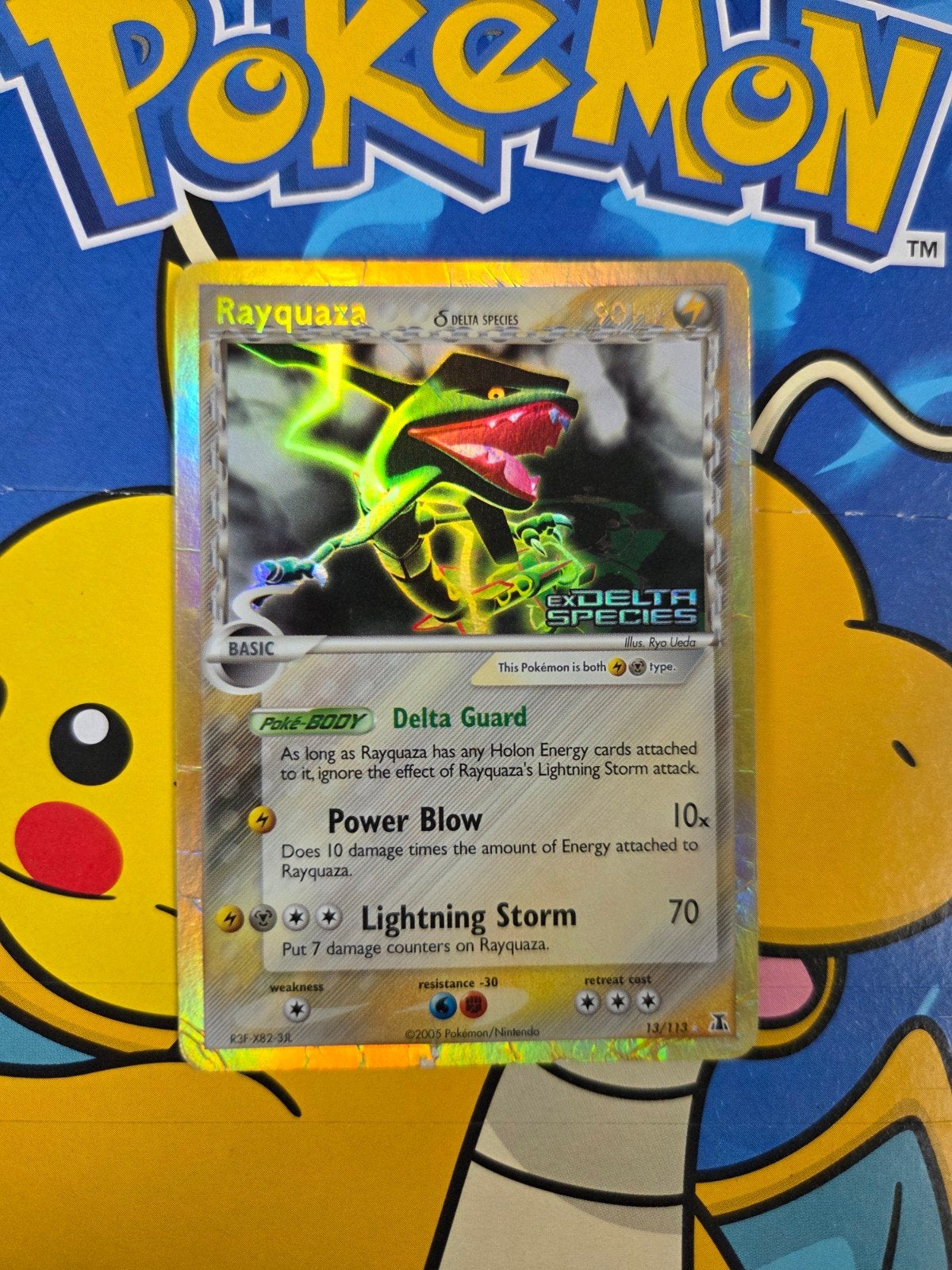Pokémon Rayquaza 13/113 2005, Ophalen, Gebruikt, Losse kaart