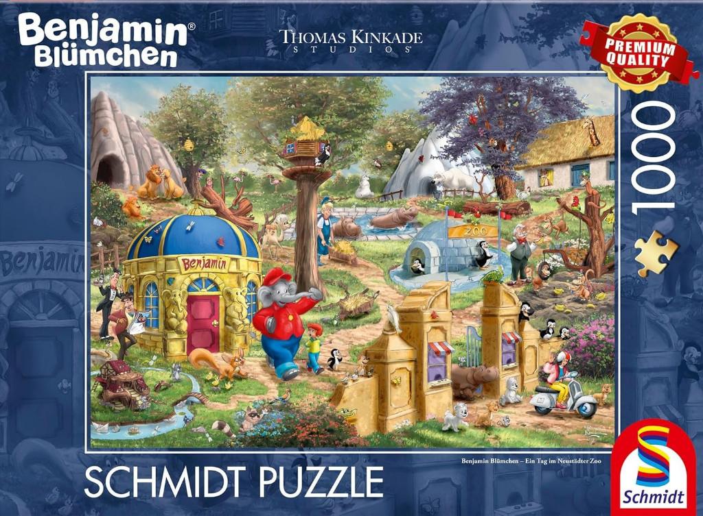 Thomas Kinkade - Benjamin Blumschen 1000 stukjes Schmidt, Ophalen, 500 t/m 1500 stukjes, Zo goed als nieuw, Legpuzzel