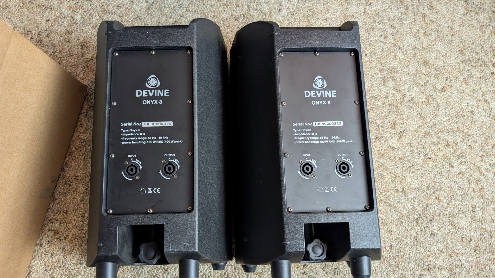 Devine Onyx 8 Passieve Luidsprekers (Set van 2), Ophalen, Gebruikt, Overige typen, Overige merken