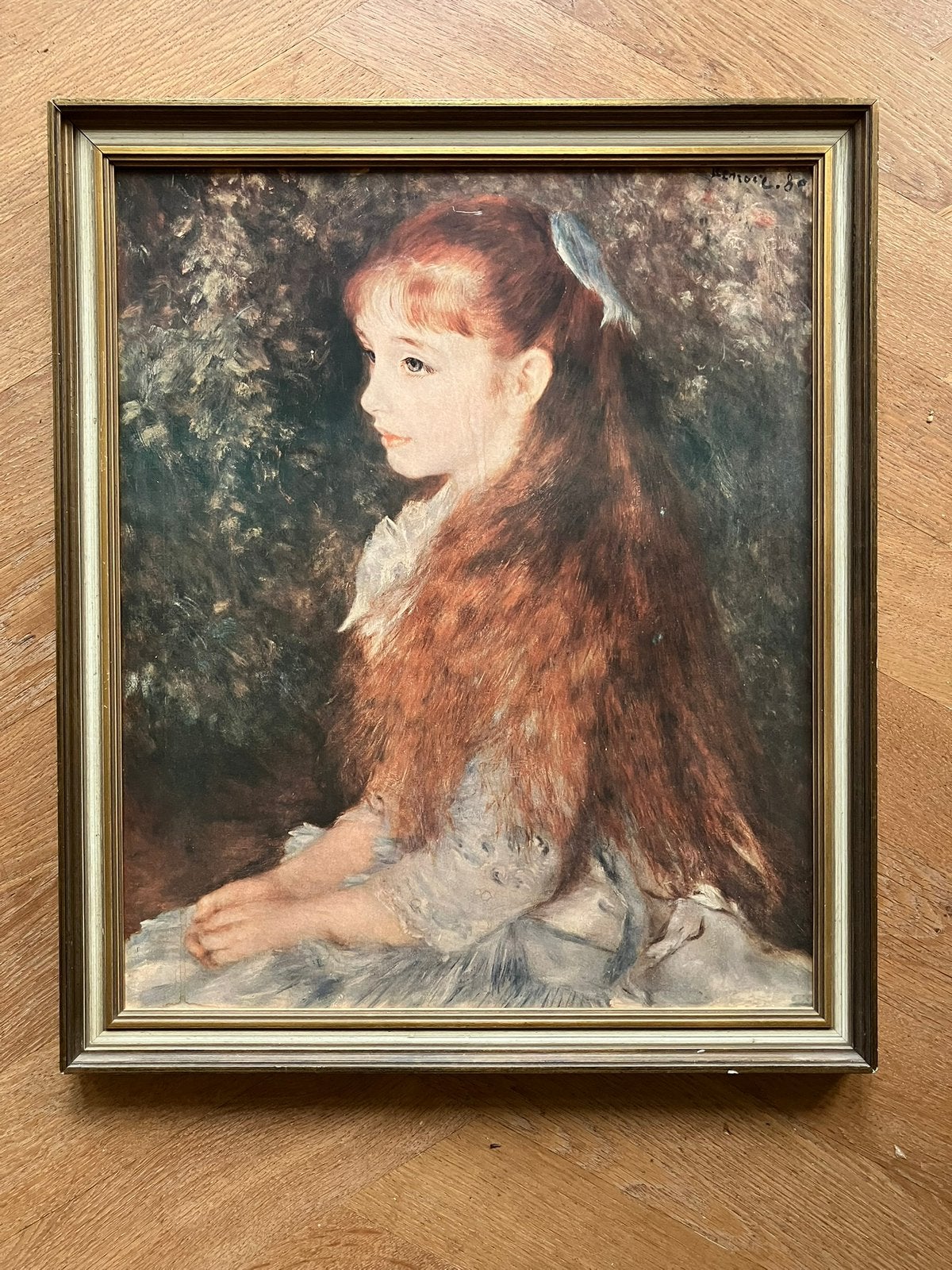 Renoir reproductie, Bijzondere lijst, Portret of Personen, Ophalen of Verzenden, Klassiek