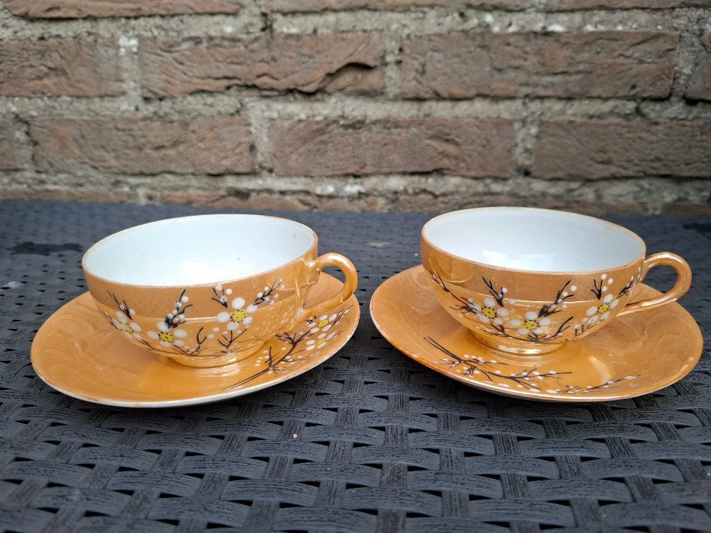 Set van 2 kopjes +schotels + eierdoppen Herford, Ophalen of Verzenden