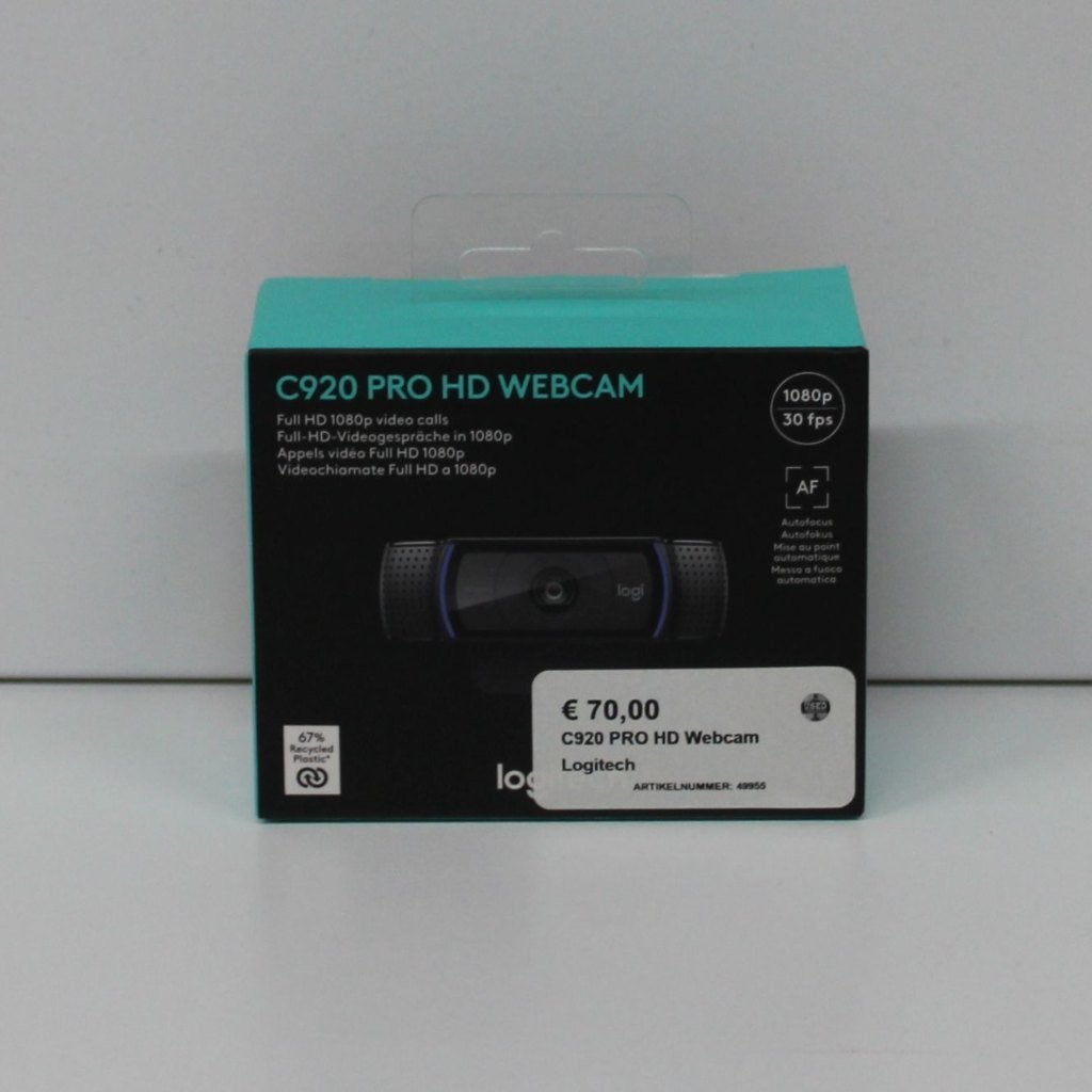 C920 PRO HD Webcam Logitech, Computers en Software, Webcams, Eu_salessupport@eu.logitech.com, Logitech, Nieuw, Ophalen of Verzenden