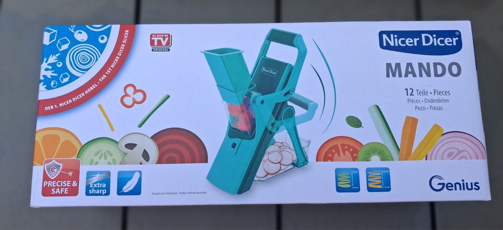 Nicer Dicer Mando - Mandoline Snijder - Nieuw in doos, Overige typen, Kunststof, Nieuw, Ophalen of Verzenden