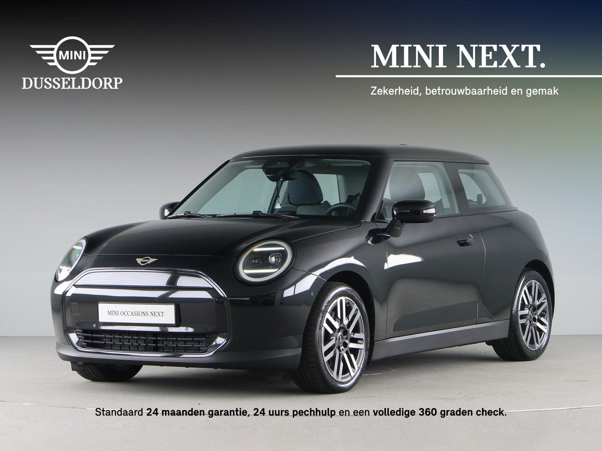 MINI Cooper E Classic Pakket S Accu conditie 98% (bj 2024), Dealer onderhouden, Gebruikt, Zwart, Met garantie (alle)