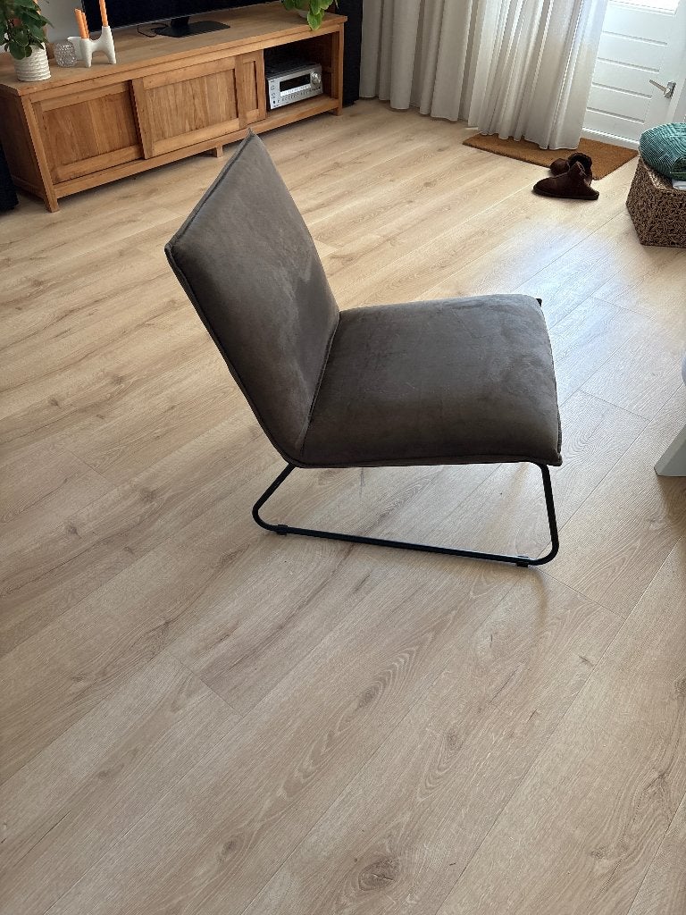 Stoel velvet grijs teab, Ophalen, Gebruikt, Grijs, Eén