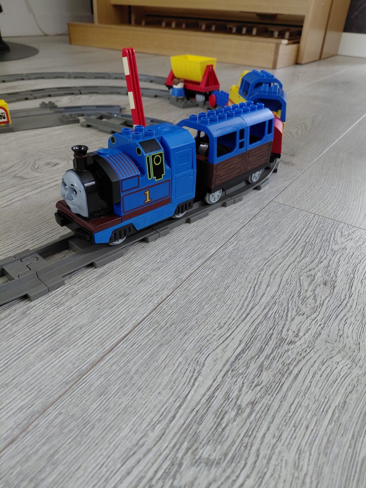 lego duplo trein met wissels, Ophalen of Verzenden, Zo goed als nieuw