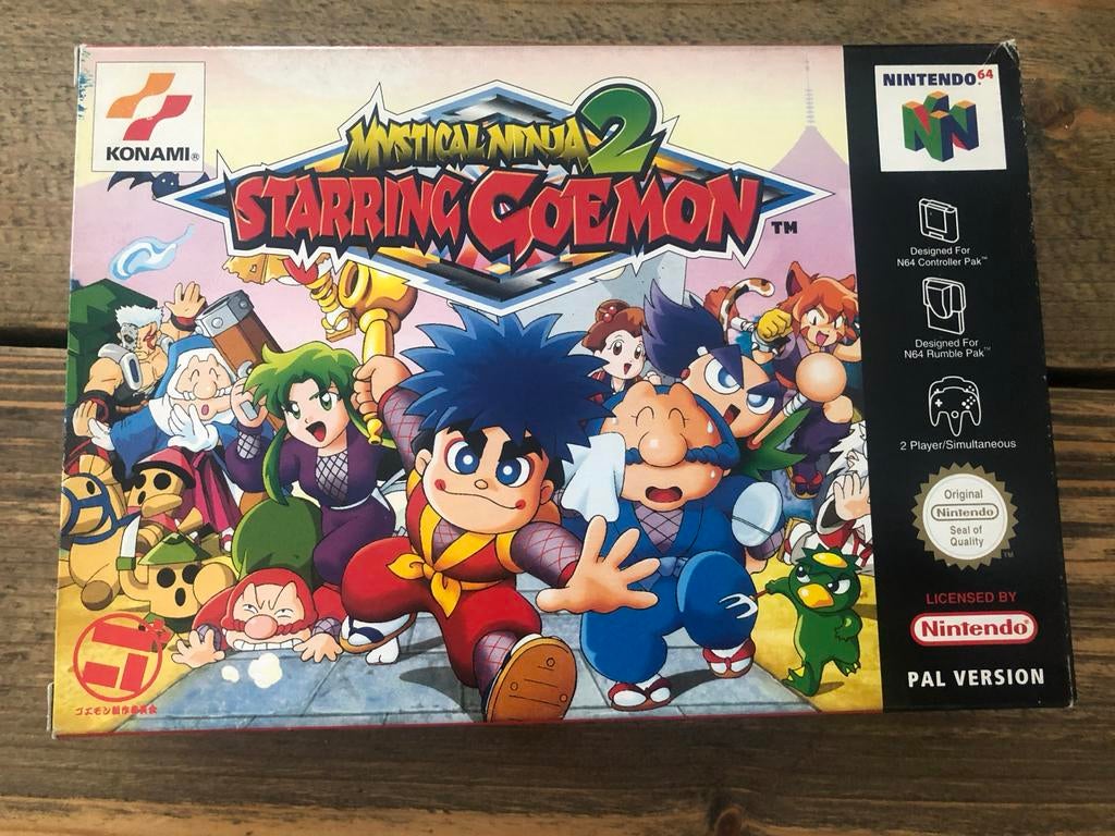 Mystical Ninja 2 Starring Goemon N64 (CIB) Zeer Nette Staat, Avontuur en Actie, 2 spelers, Ophalen of Verzenden, Zo goed als nieuw