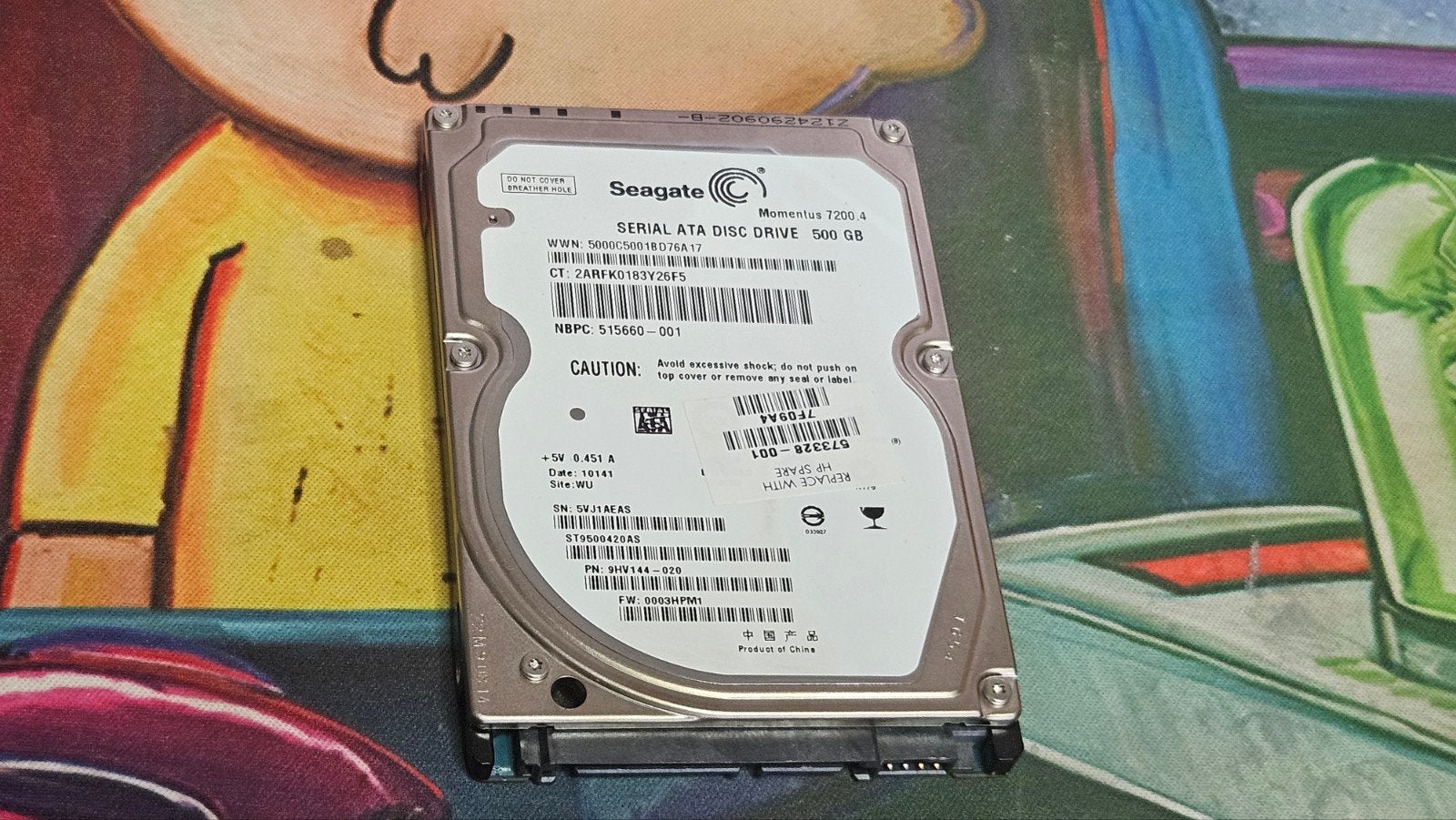 Seagate Momentus 7200.4 SATA HDD 500 GB 2.5 inch, Computers en Software, Harde schijven, Intern, Gebruikt, Ophalen of Verzenden