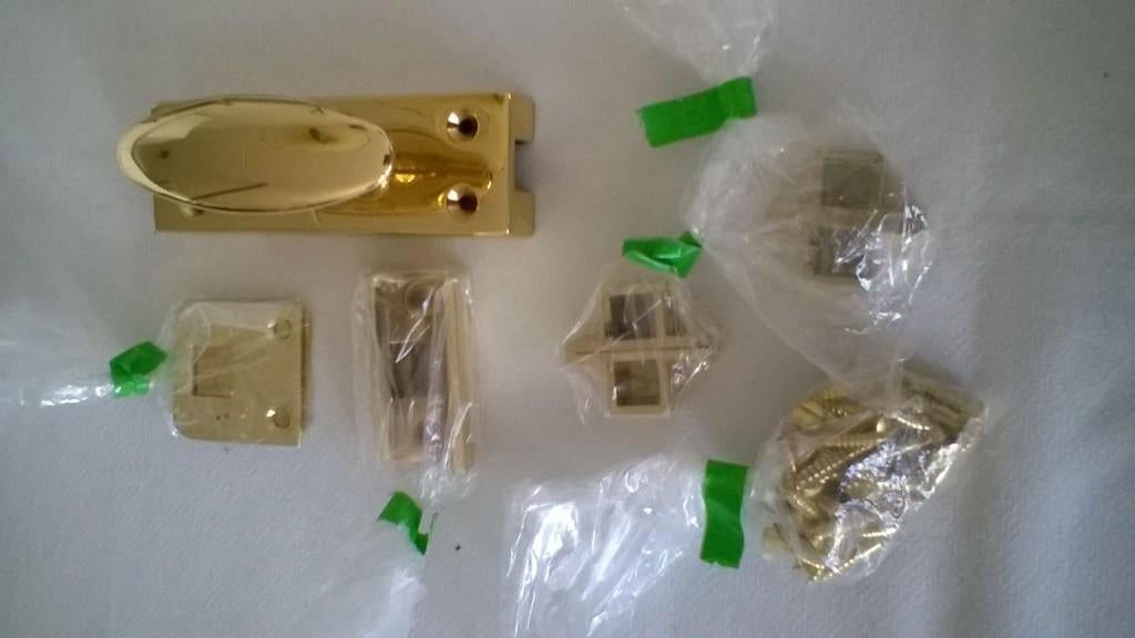 Espagnolet messing vierkante stang, Ophalen, Nieuw, Koper of Messing, Slot