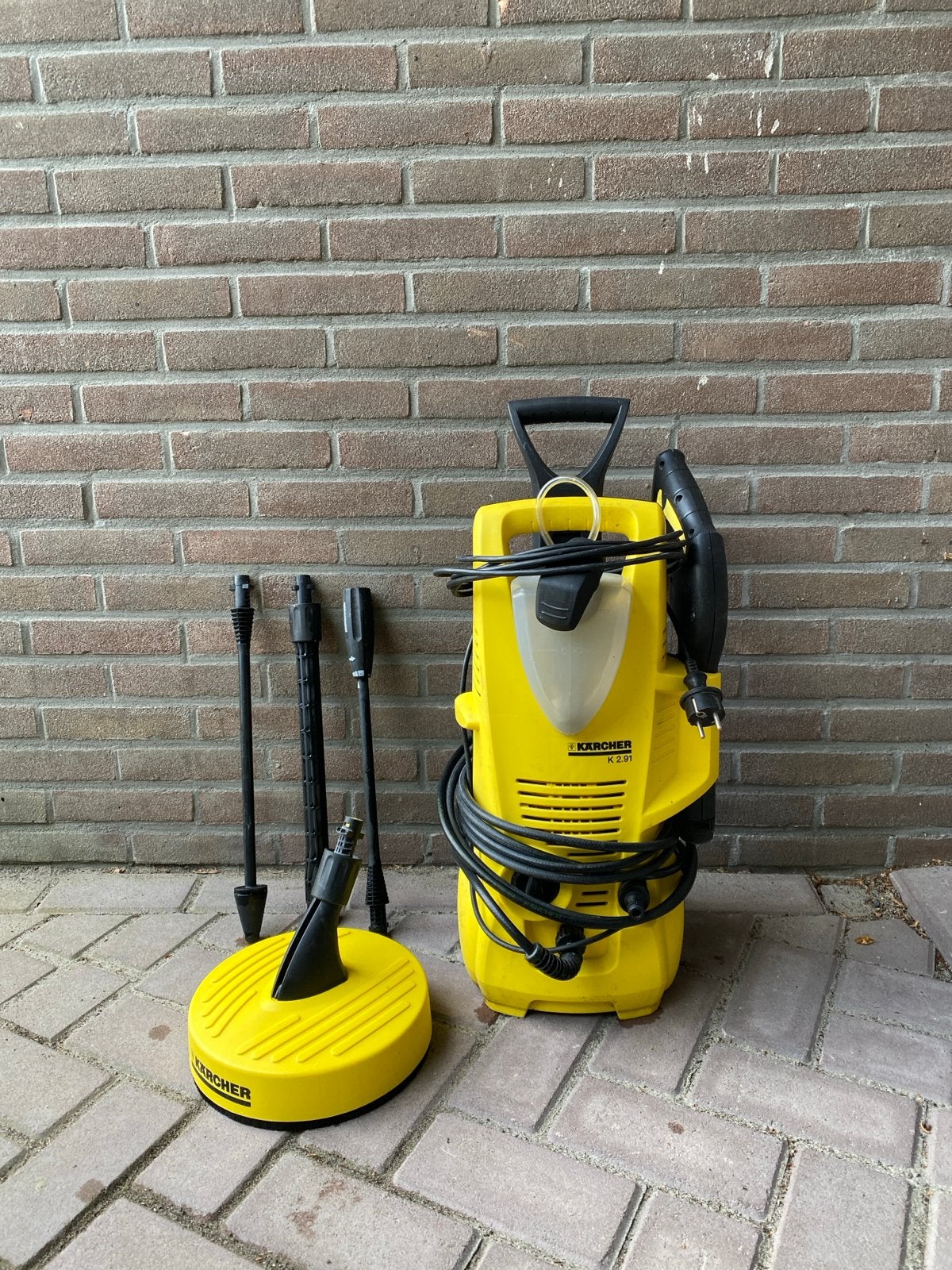 Kärcher K 2.91 hogedrukreiniger met terrasreiniger, Tuin en Terras, Hogedrukreinigers, Ophalen, Gebruikt, Elektrisch