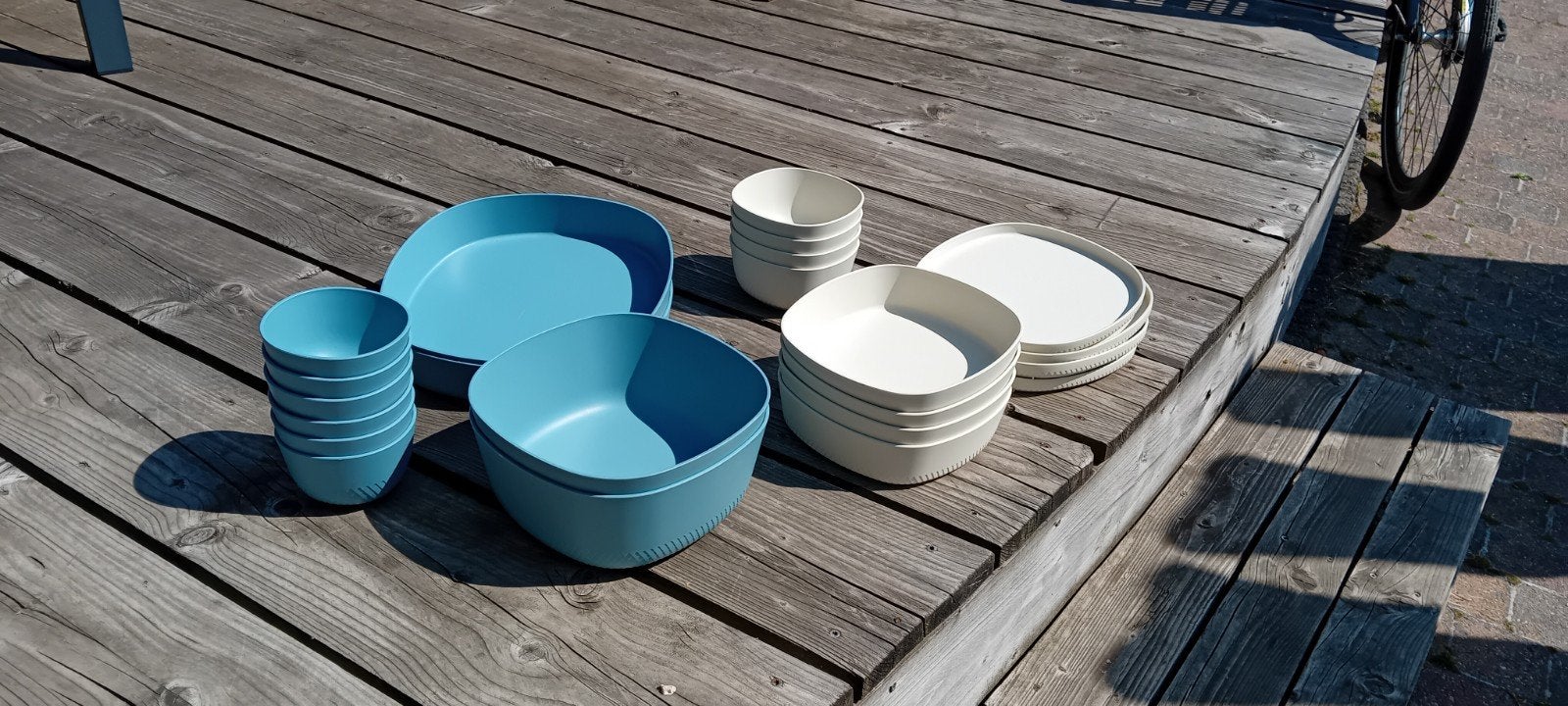 22 delig MOODS tuin/kampeer servies van Albert Heijn, Ophalen of Verzenden, Gebruikt