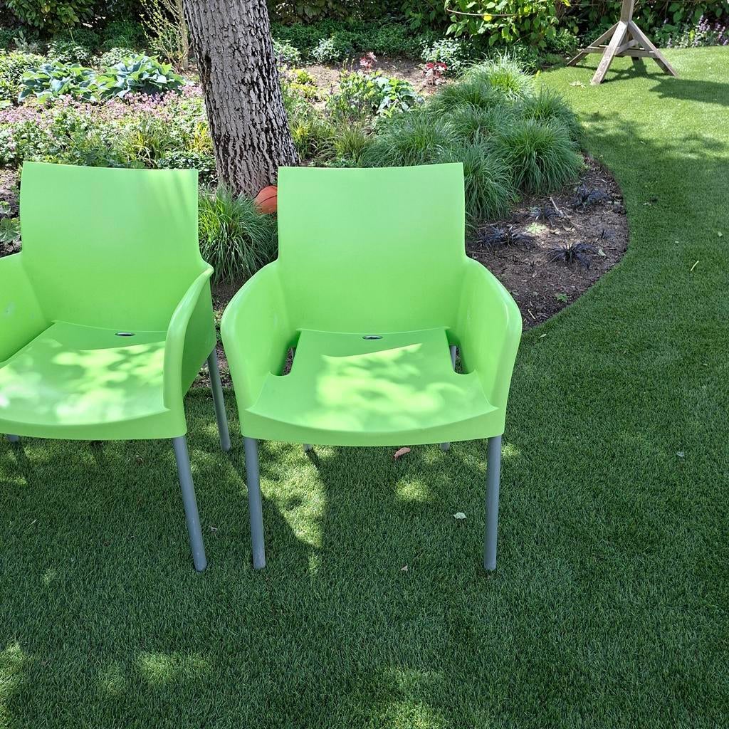 Pedrali Ice 850 armstoel -stapelbaar tuinstoel Groen, Ophalen, Gebruikt, Kunststof, Stapelbaar