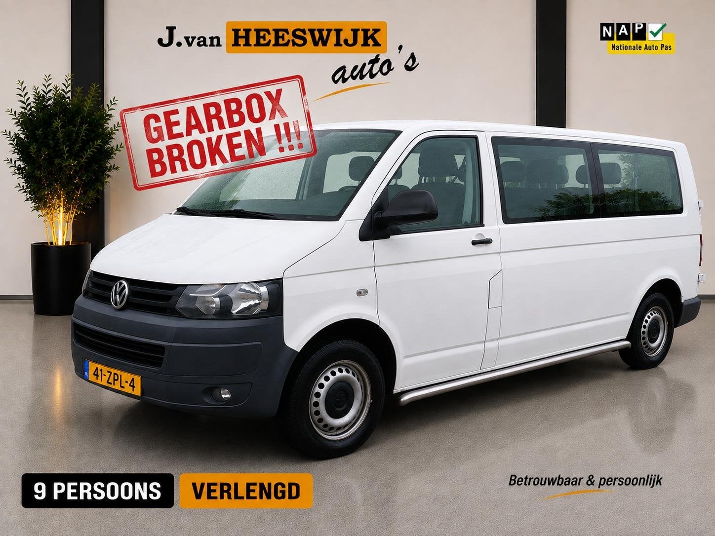 Volkswagen Transporter Kombi 2.0 TDI L2H1 BM Comfortline Air, Auto's, Voorwielaandrijving, Euro 5, Gebruikt, 241 €/maand