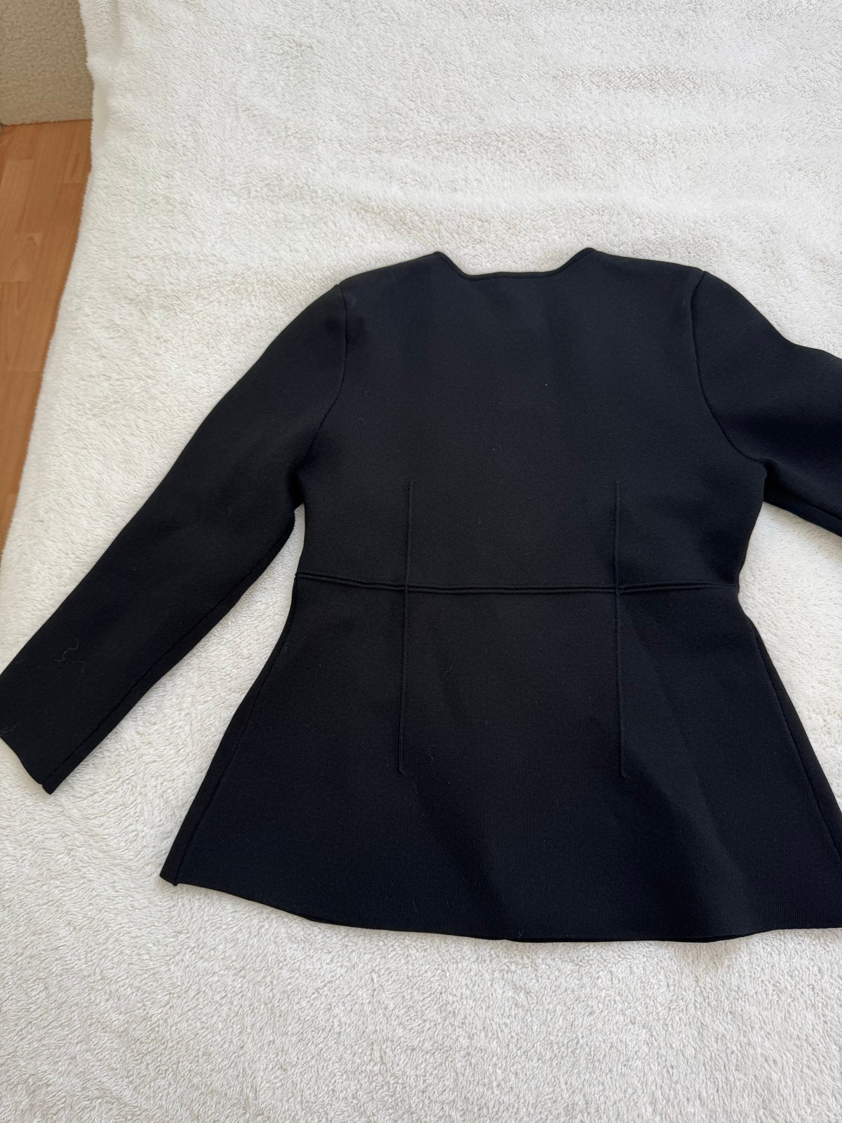 Zara Zwart Peplum Jasje met Gouden Knopen Maat M, Ophalen of Verzenden, Zo goed als nieuw, Maat 38/40 (M), Zwart