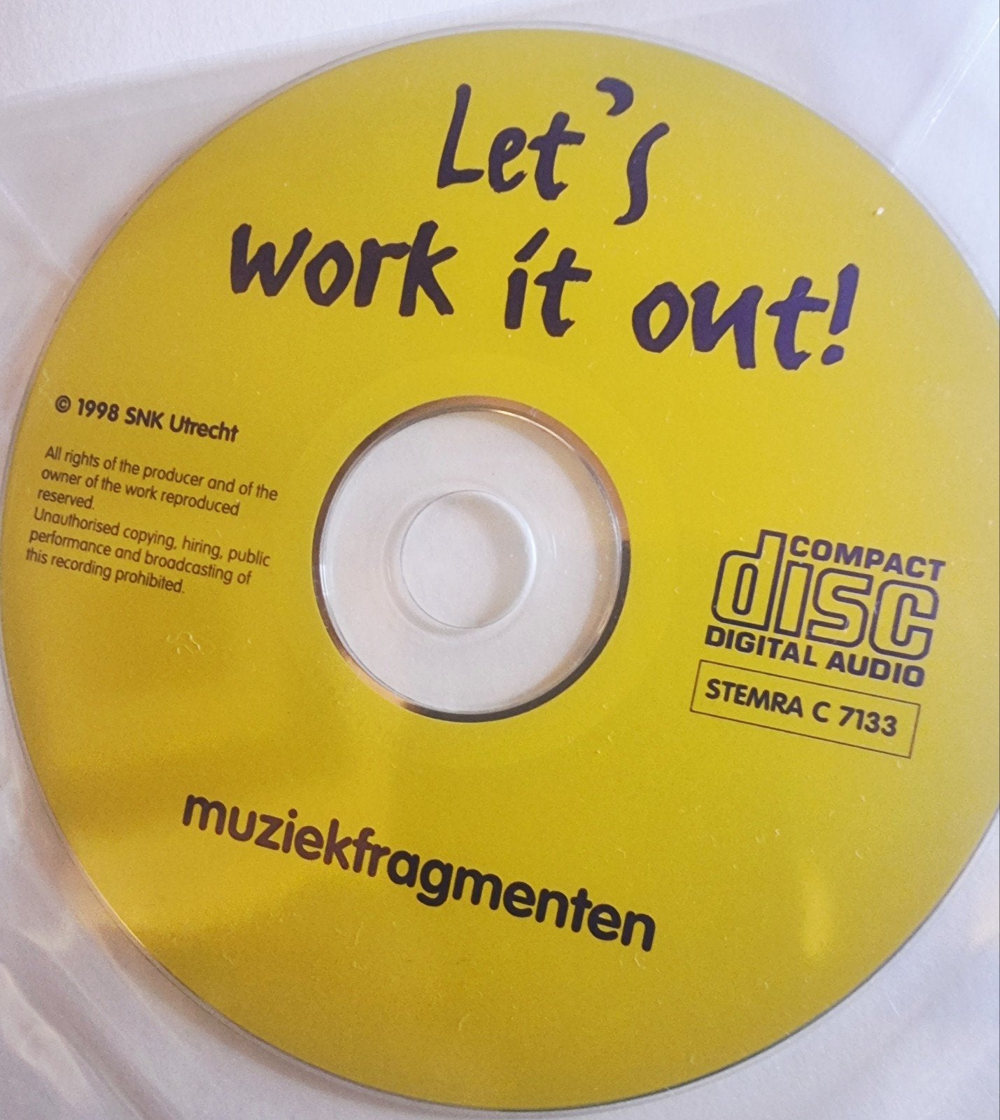 Let's Work It Out! Handboek lichte vocale muziek + CD Sch7, Klarinet, Verzenden, Les of Cursus, Zo goed als nieuw