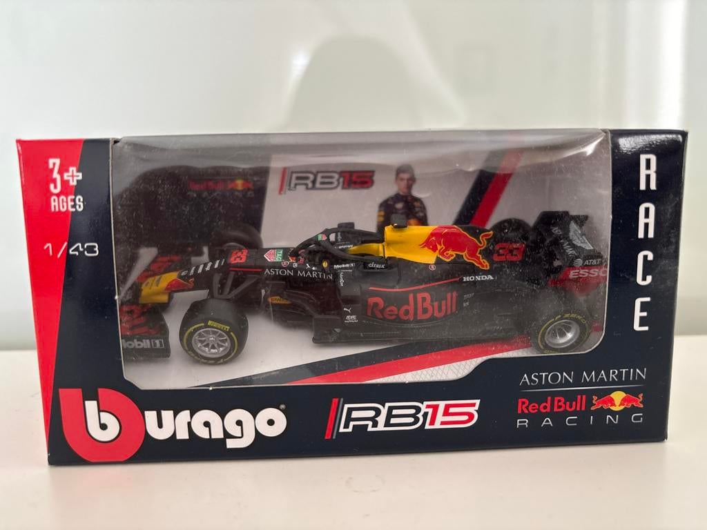 Burago RB15 Max Verstappen Raceauto Model 1:43, Hobby en Vrije tijd, Modelbouw | Auto's en Voertuigen, Nieuw, Auto, 1:32 tot 1:50