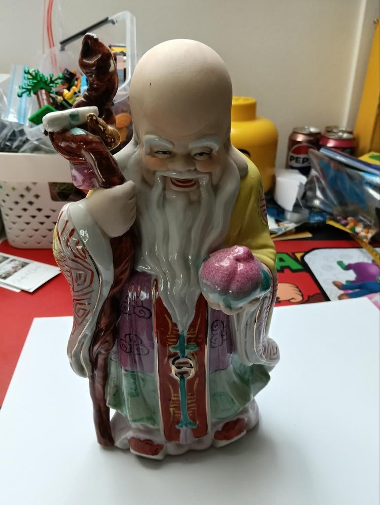 Porselein beeld shou xing, Ophalen of Verzenden
