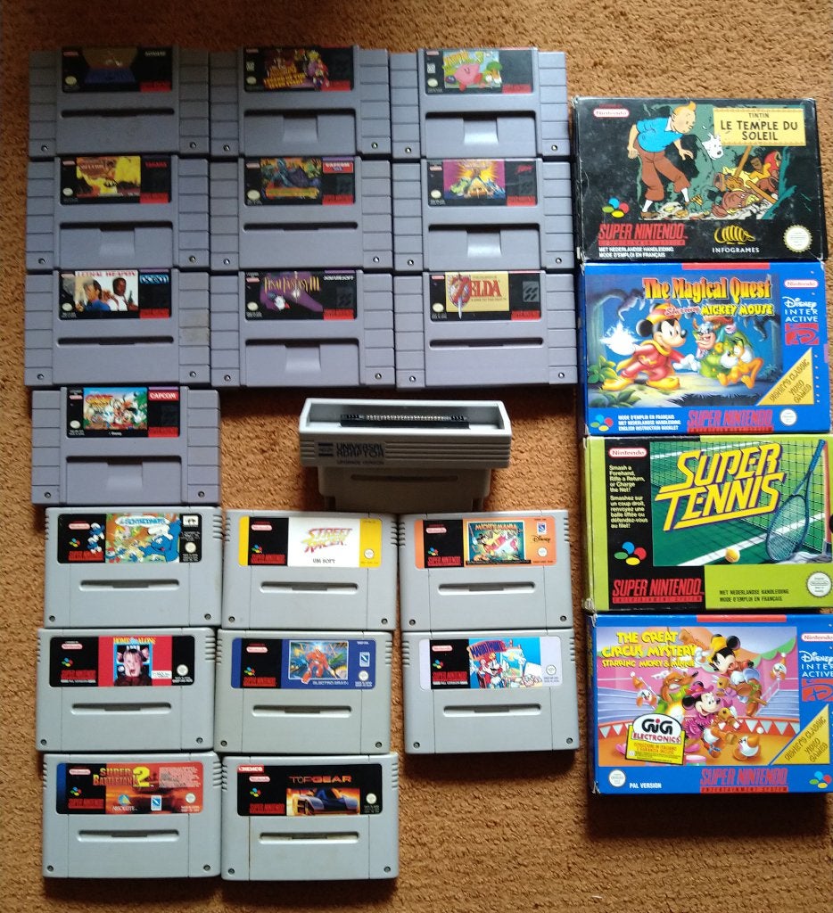 Verzameling retro game consoles en games, Ophalen, Overige merken, Gebruikt