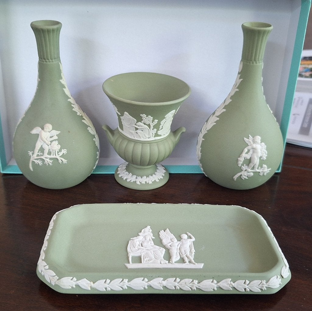 Wedgwood Jasperware groen, Ophalen of Verzenden