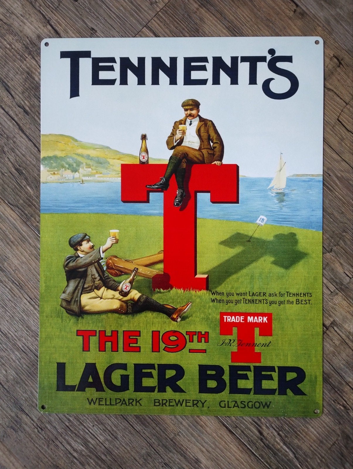 Tennent's bier reclamebord, Ophalen of Verzenden, Nieuw, Reclamebord, Plaat of Schild, Overige merken