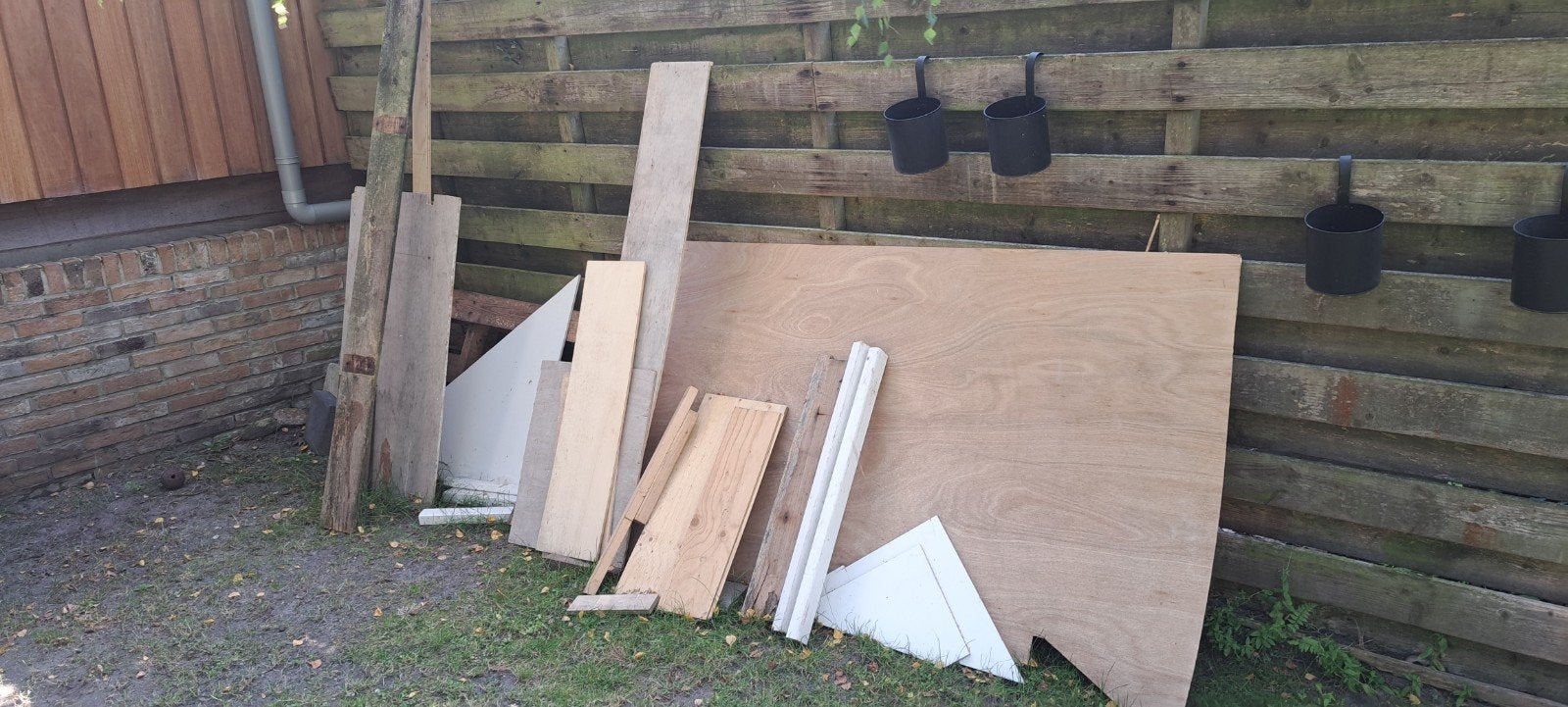Diverse hout balkjes, planken en platen, Ophalen
