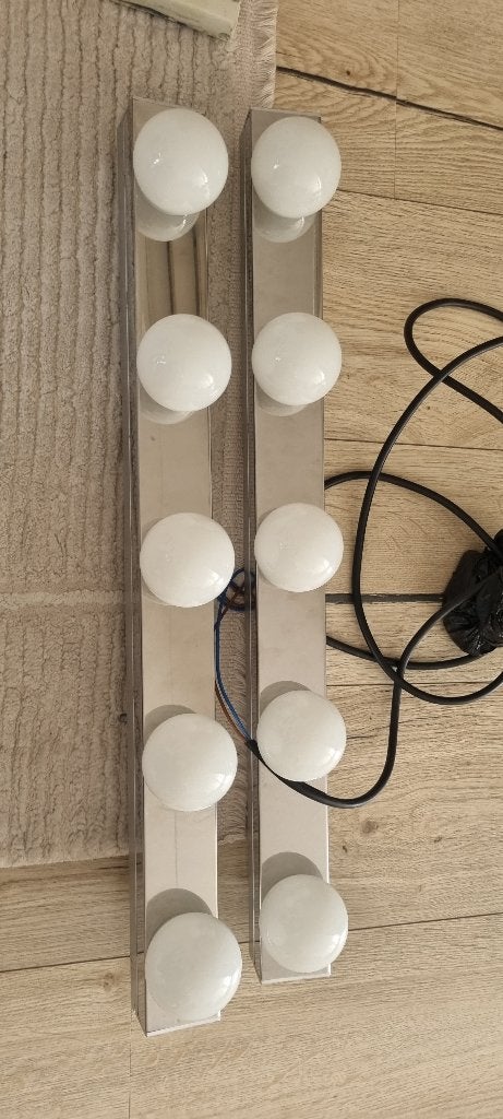 Hollywood spiegel lampen Ikea 2x, IKEA, Overige fittingen, Ophalen of Verzenden, Zo goed als nieuw