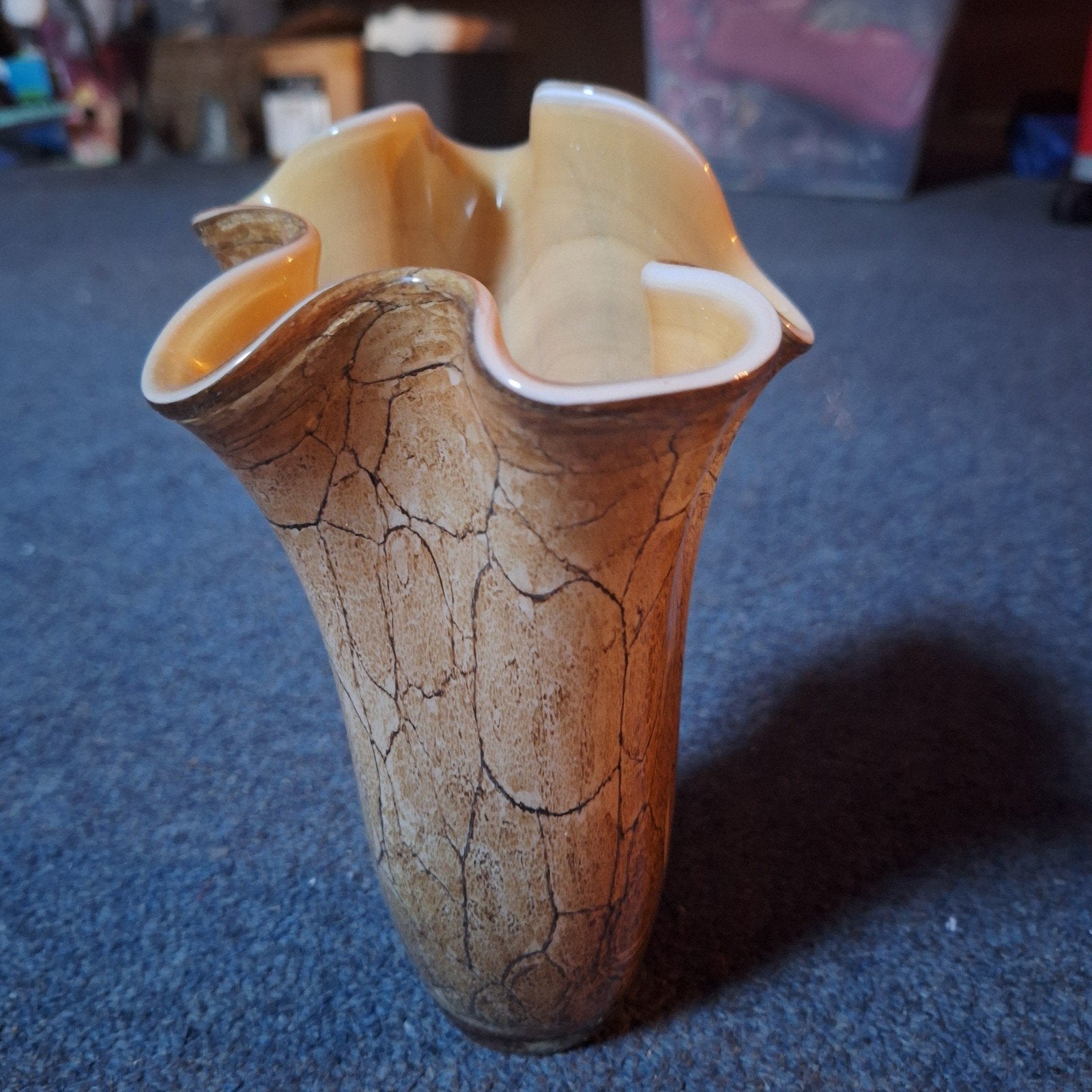 zakdoek vaas van Jozefina Krosno 21 cm hoog, Antiek en Kunst, Ophalen of Verzenden