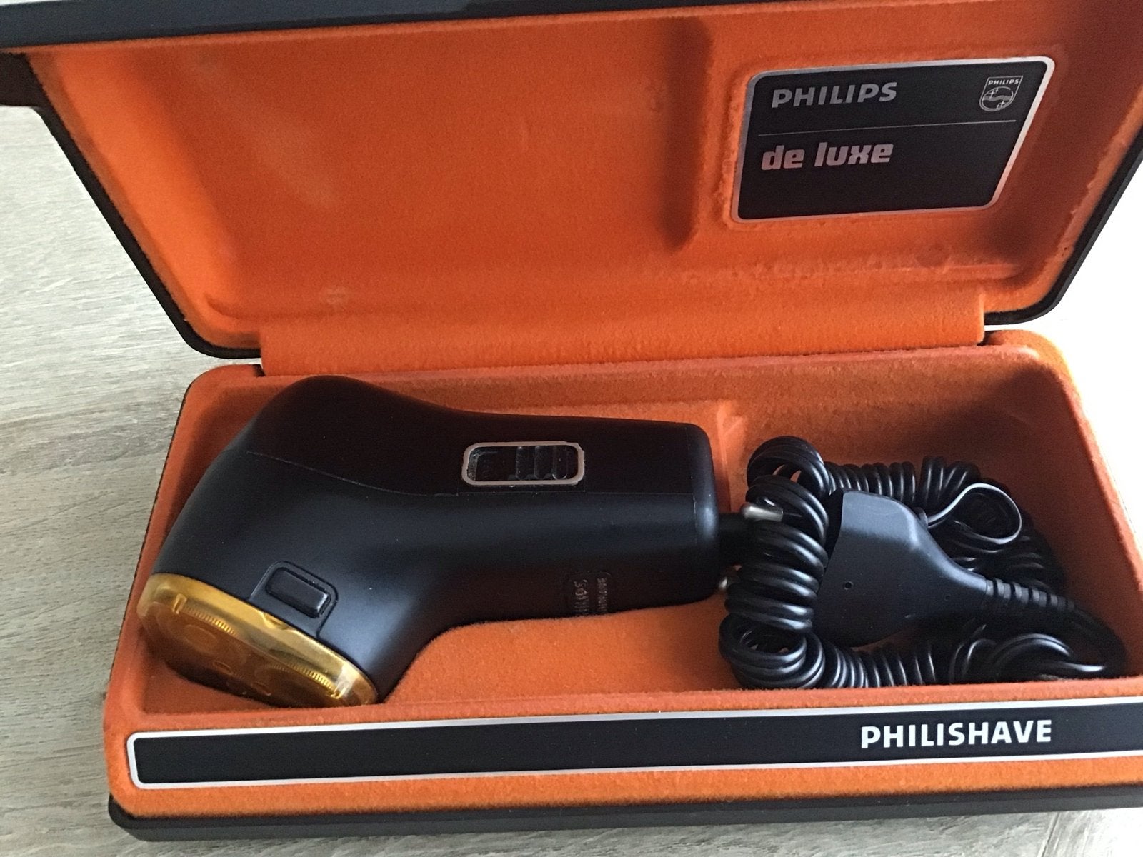 Vintage Philips Philishave de Luxe scheerapparaat in doos, Witgoed en Apparatuur, Ophalen of Verzenden, Gebruikt, Scheren en Epileren