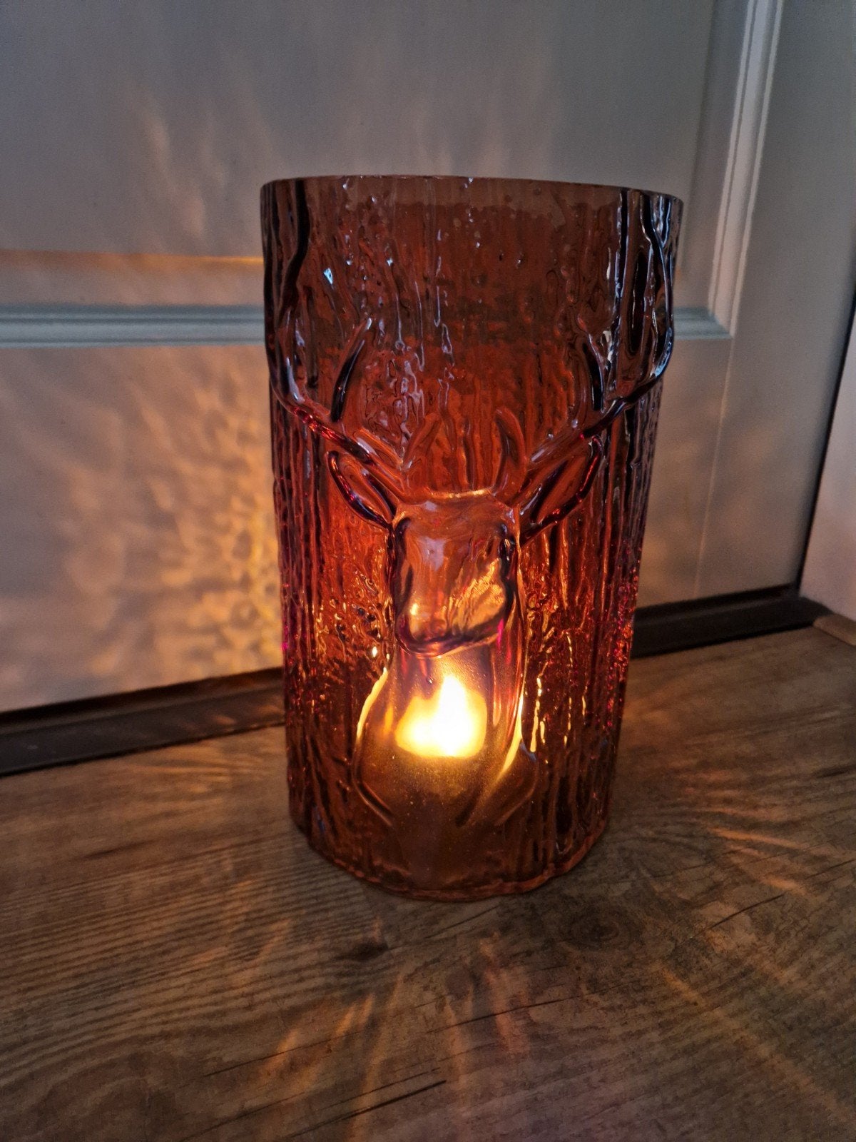 Prachtig landelijk windlicht, 25 cm hoog, Windlicht, Bruin, Overige merken, Nieuw