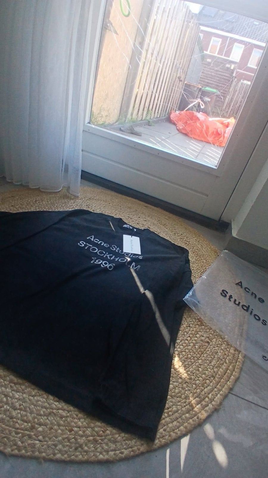 Acne Studios Stockholm 1996 T-shirt Zwart Maat L, Ophalen of Verzenden, Nieuw, Maat 48/50 (M), Zwart