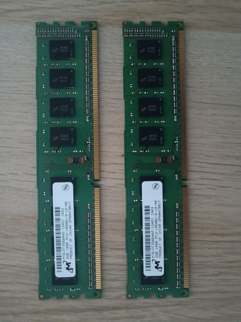 Micron DDR3 2x2gb 1333 MHz Geheugen Memory, Computers en Software, RAM geheugen, DDR3, Ophalen of Verzenden, Zo goed als nieuw