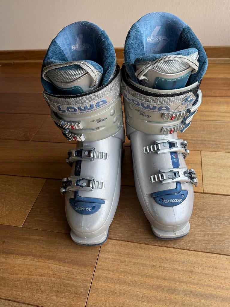 Lowa skischoenen met tas, Sport en Fitness, Overige merken, 160 tot 180 cm, Gebruikt, Schoenen