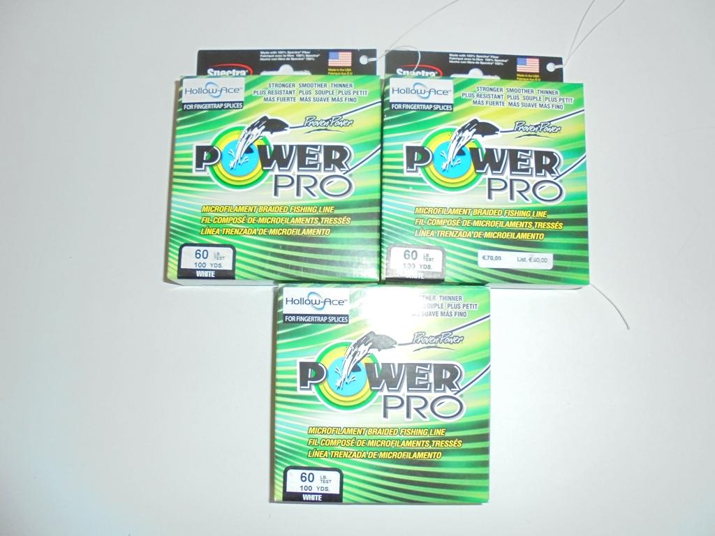 Power Pro Gevlochten lijn Hollow-Ace 60Lbs 91,5m kleur Wit., Ophalen of Verzenden, Nieuw, Vislijn