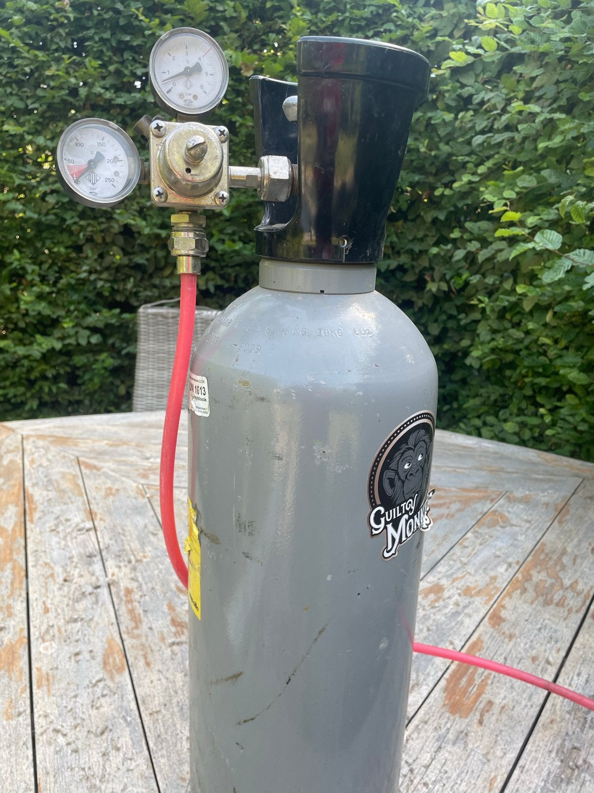 CO2-fles met drukregelaar voor horeca/thuisgebruik, Ophalen of Verzenden, Gebruikt