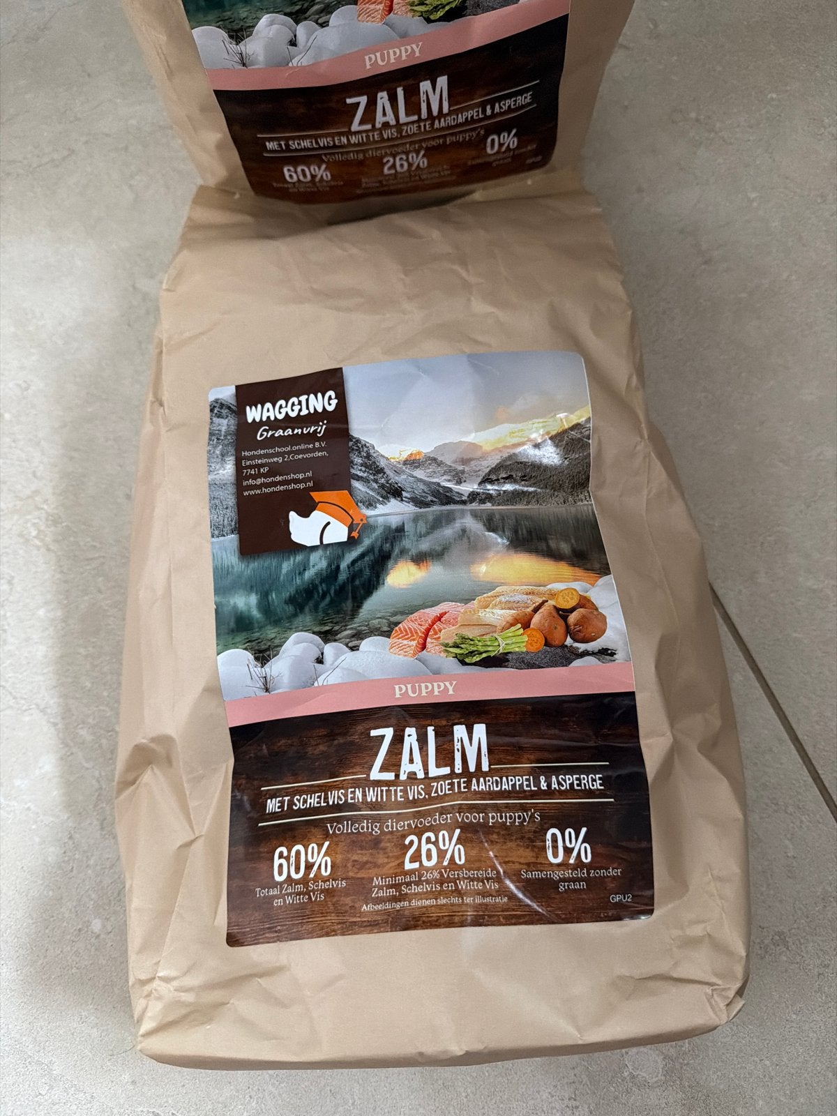 Wagging graanvrij 2 kilo zak, brokken, Ophalen, Hond