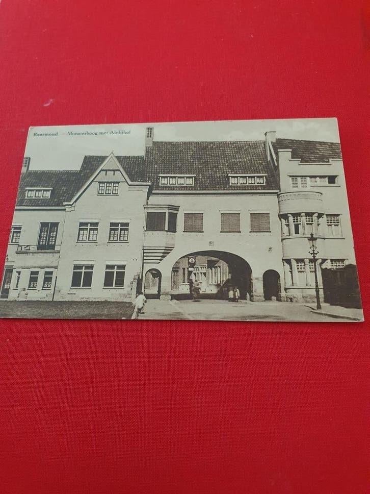 Oude Ansichtkaart Roermond - Munsterboog met Abdijhof, Verzamelen, Ansichtkaarten | Nederland, Verzenden, Gelopen, Limburg