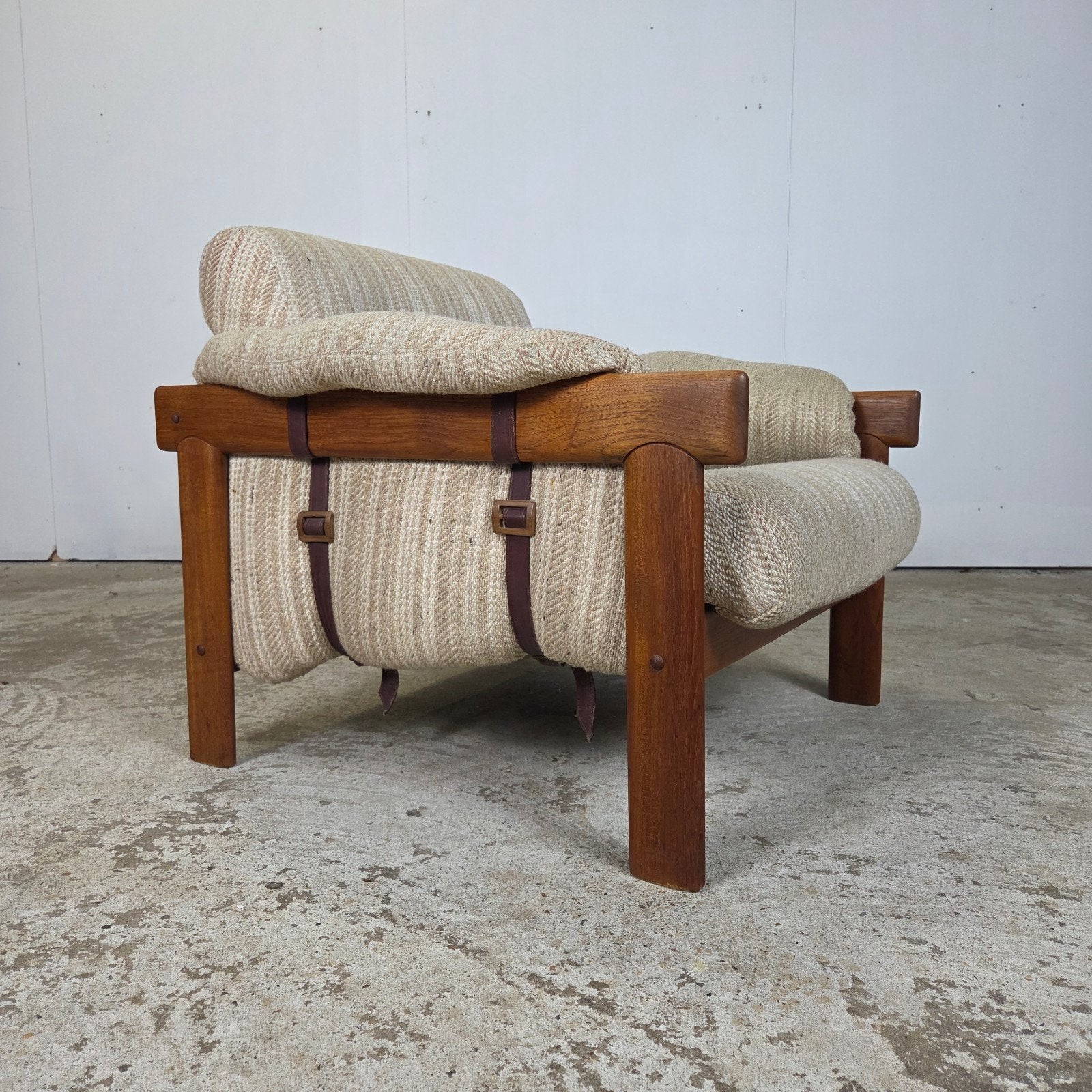 H.W. Klein Bramin vintage jaren 60 lounge relax stoel teak, Ophalen, Hout, Gebruikt, 75 tot 100 cm