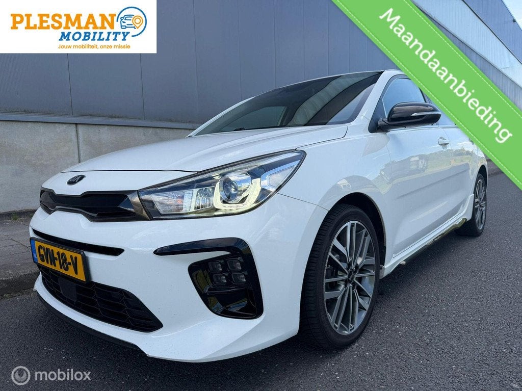 Kia Rio 1.0 TGDI DynamicPlusLine Automaat, Garantie!, Auto's, Kia, Gebruikt, Leder en Stof, Bedrijf, 3 cilinders