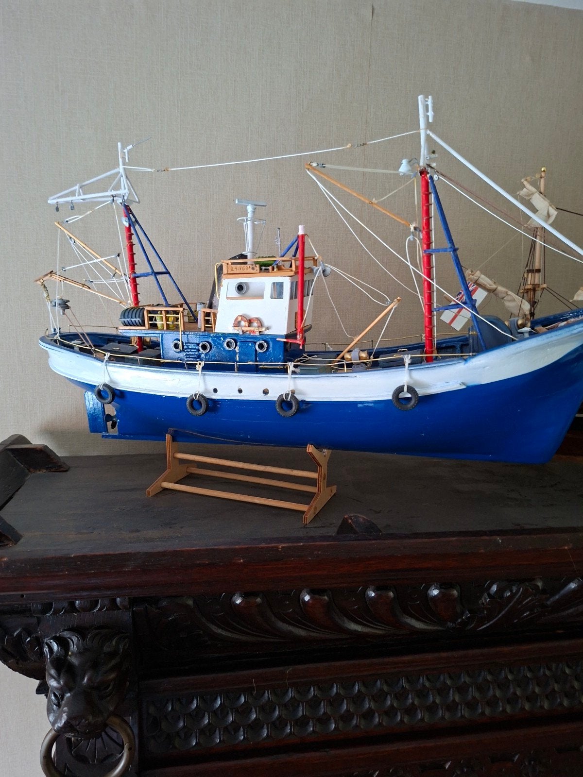 mooie oude vissersboot hout, Ophalen of Verzenden