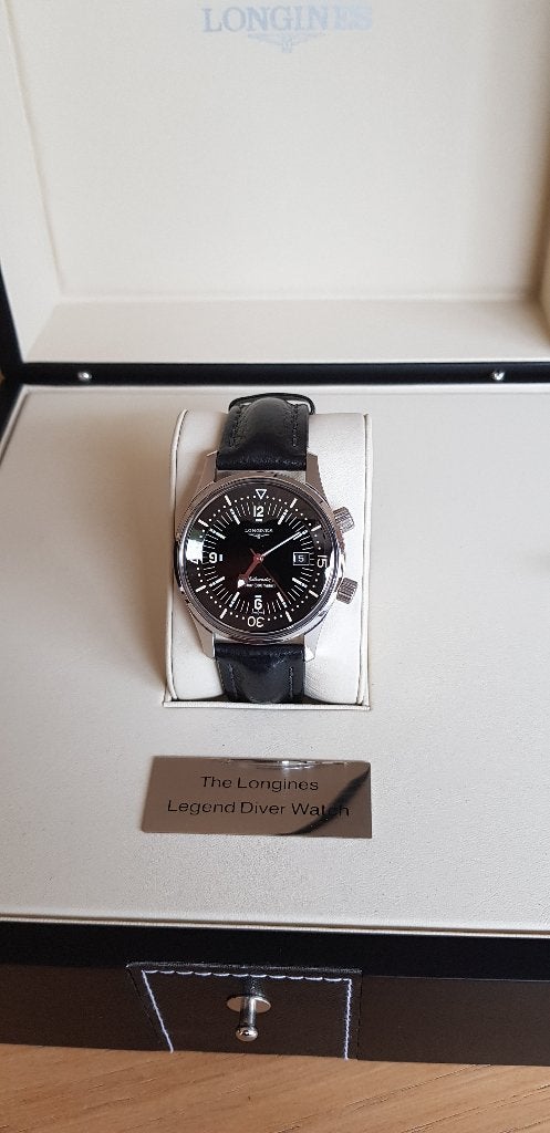 Longines Legend Diver Automatic & Date 300meter/30bar, Overige merken, Leer, Staal, Polshorloge