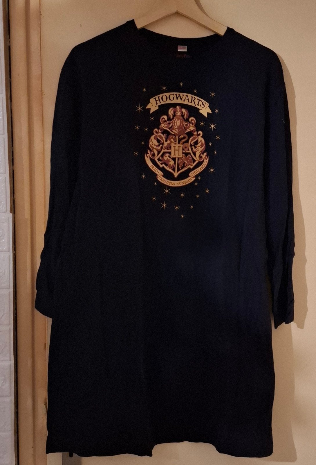 Harry Potter Hogwarts pyama- Maat S, Zwart, Ophalen of Verzenden, Zo goed als nieuw, Lange mouw