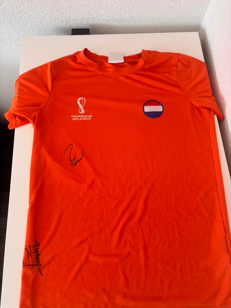 Oranje Shirt Maat 158/164 - Ryan Flamingo & Calvin Raatsie, Ophalen, Zo goed als nieuw, Overige maten, Oranje