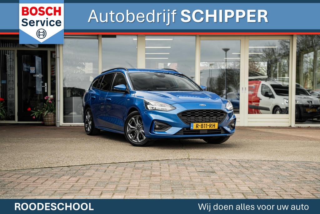 Ford Focus Wagon 1.0 EcoBoost Hybrid ST Line Vignale, Auto's, Ford, 12 maanden, 125 pk, Euro 6, Blauw