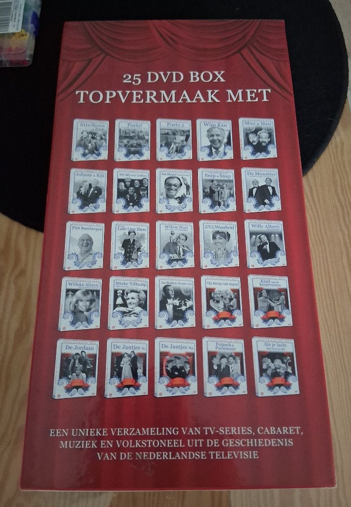 25 DVD Box Topvermaak Met - Compleet (duur 48uur), Alle leeftijden, Overige genres, Zo goed als nieuw, Complete serie