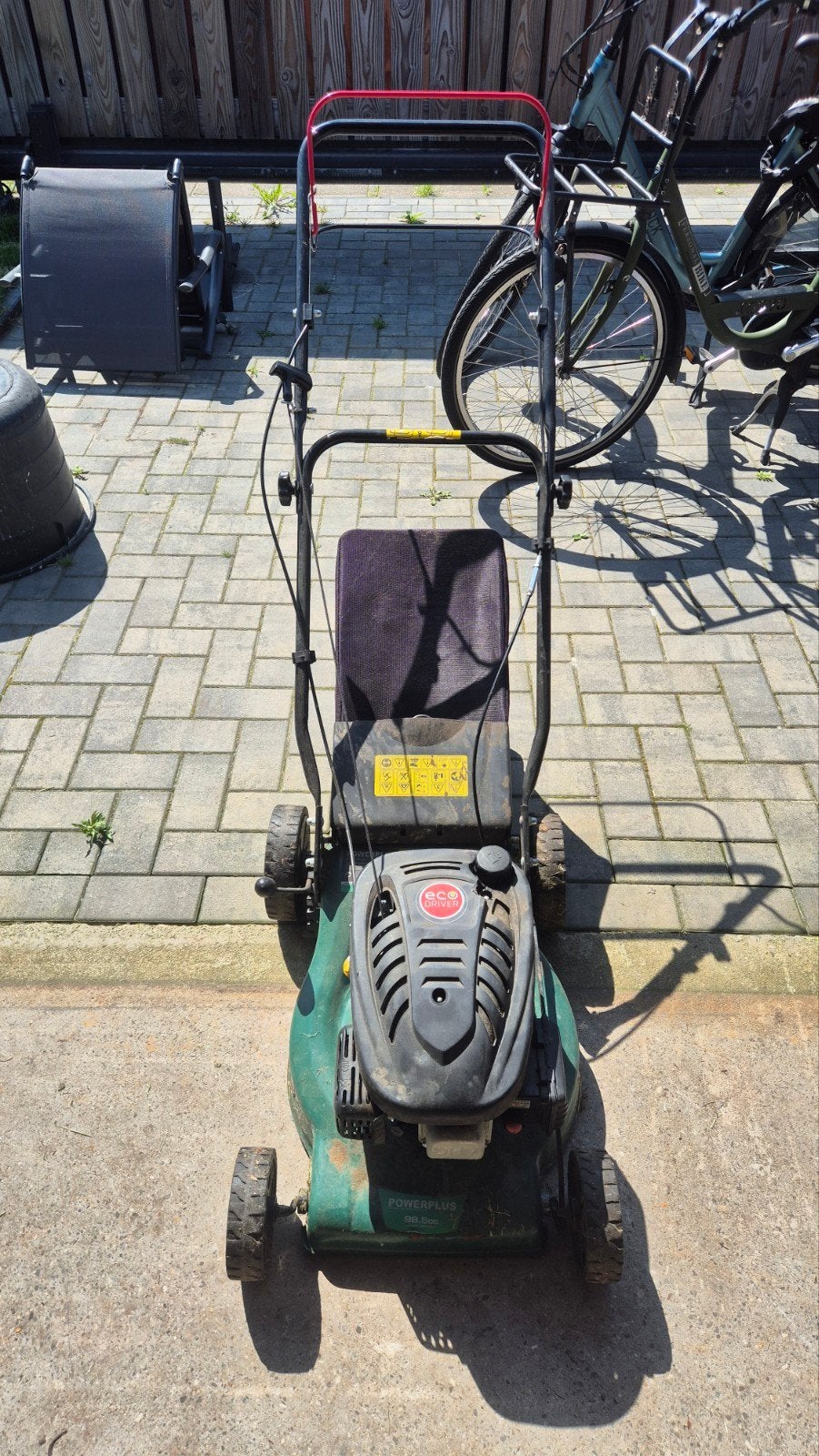 Powerplus benzine grasmaaier, Ophalen, Gebruikt