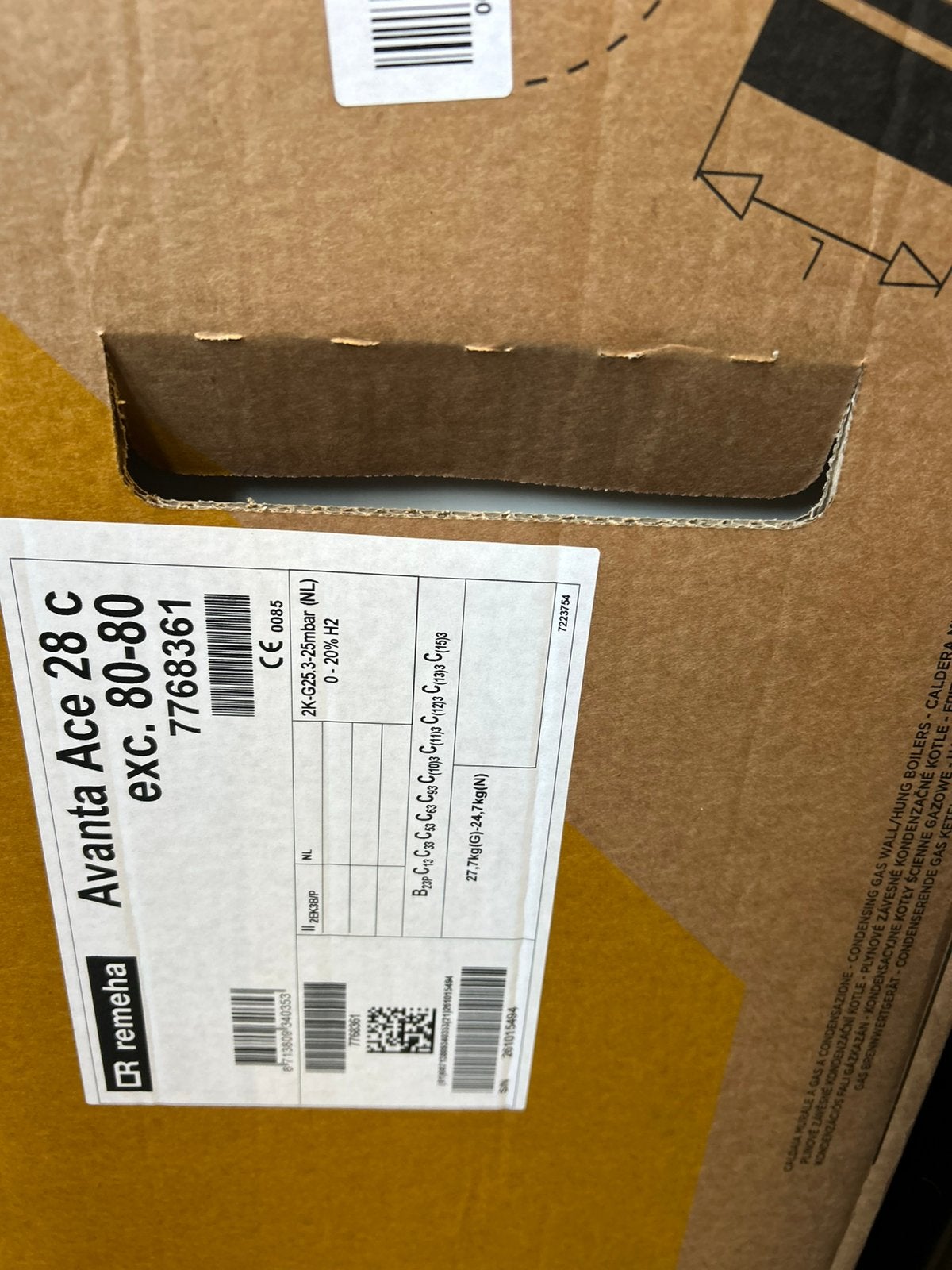 Remeha Avanta Ace 28 HR Combiketel cw4, Ophalen, Hoog rendement (Hr), Cv-ketel of Combi-ketel, Nieuw