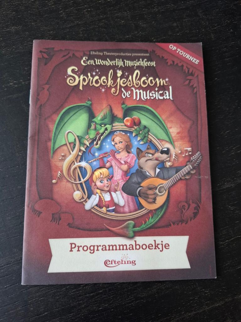 Efteling Programmaboekje Sprookjesboom & Pinokkio Musical, Ophalen of Verzenden, Zo goed als nieuw, Overige typen