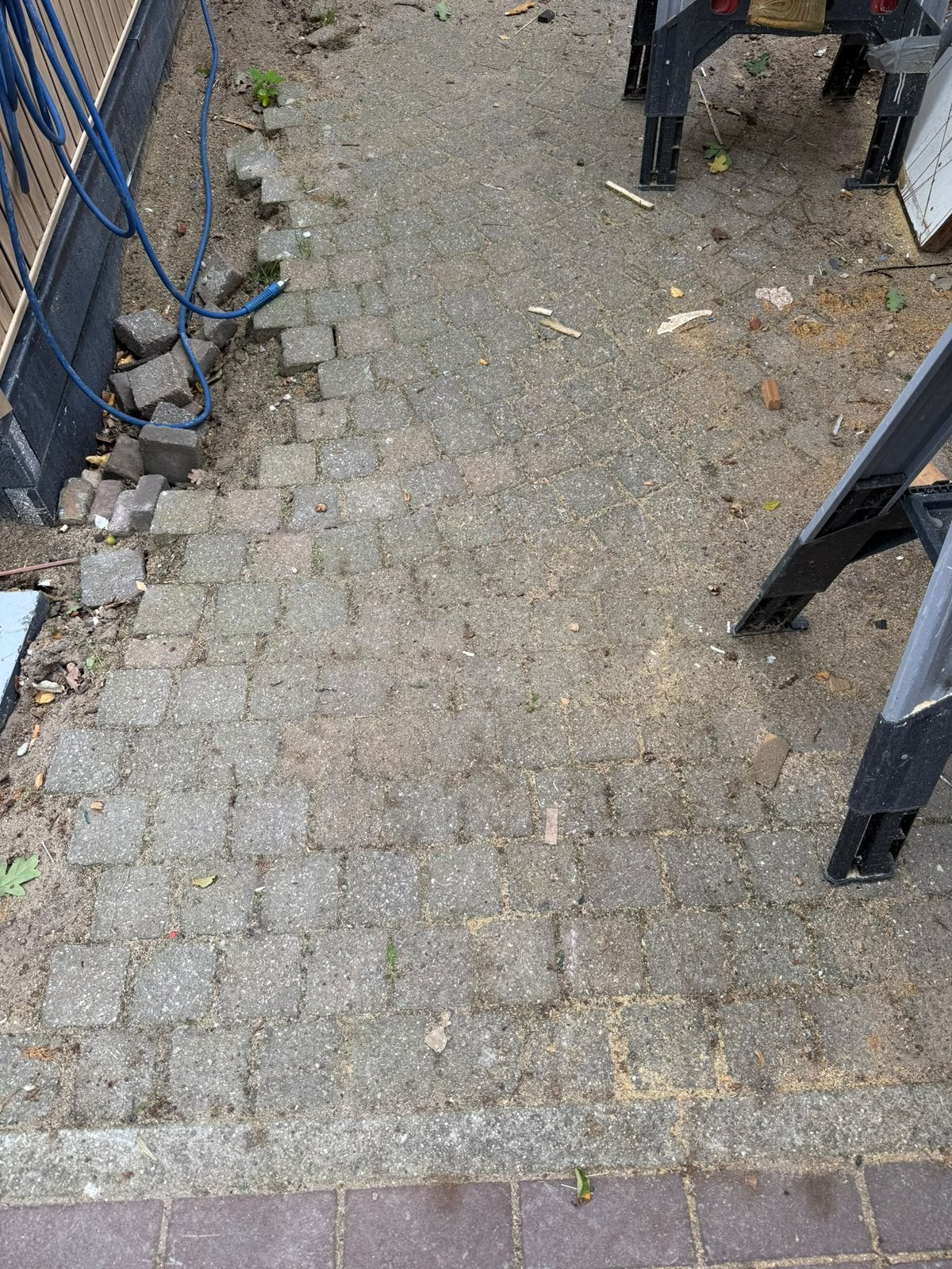 Gratis - 15 vierkante meter koppelstones 10x10 cm, Tuin en Terras, Ophalen, Gebruikt, Overige typen, 10 m² of meer